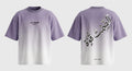 SAMT /028 — Lavender Reflective Oversized Tee front back garment design