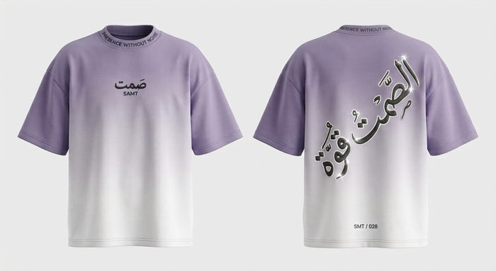 SAMT /028 — Lavender Reflective Oversized Tee