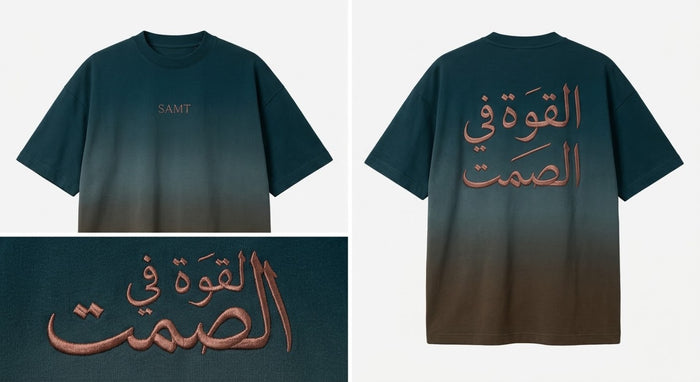 SAMT — Deep Teal Gradient Oversized Tee